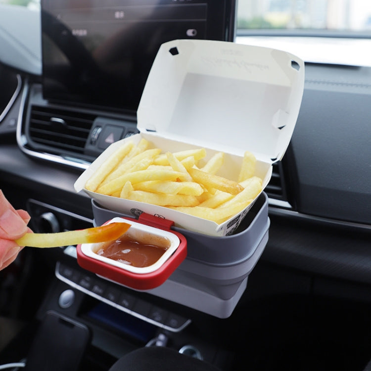 2 in 1 Car Fries Sauce Rack Air Vent Storage Box(Gray White) - HoMEdemic™ 