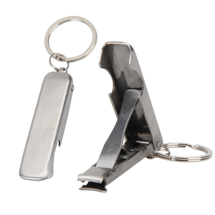 2 in 1 EDC Pocket Tool Outdoor Bottle Opener Toe Nail Clippers Cutter Key Chain Nail File Key Ring - HoMEdemic™ 