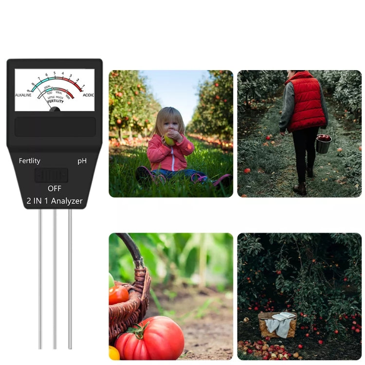 2 in 1 Soil PH Meter Fertility Tester Instrument Gardening Tools with 3 Probes, 2 in 1 - HoMEdemic™ 