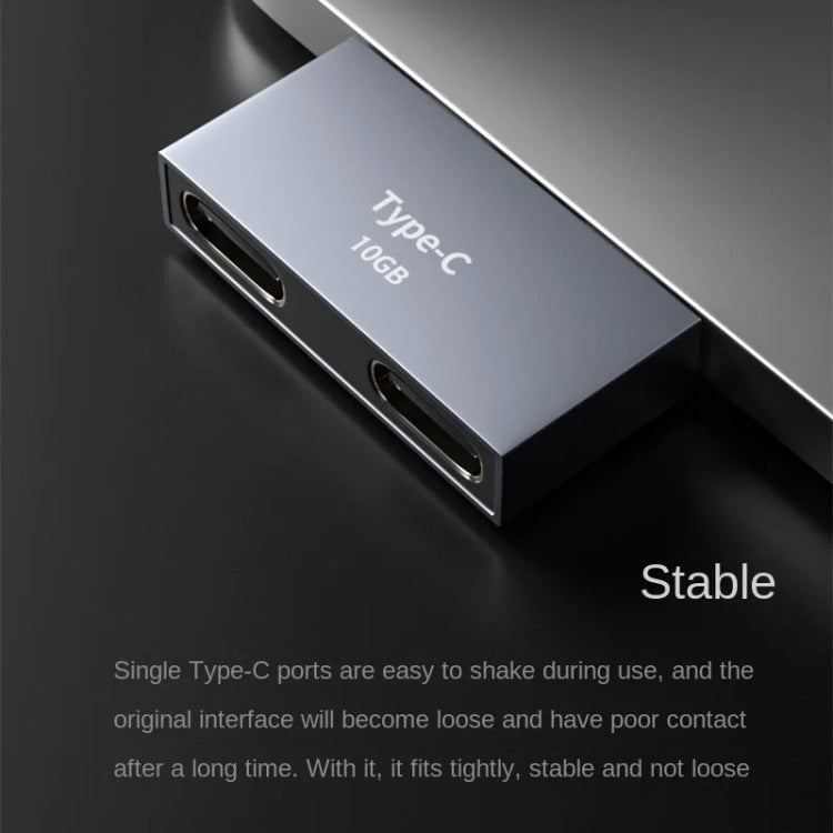 2 x Type-C Female to Type-C Male Type-C Docking Station Computer Charging Data Port Power Adapter - HoMEdemic™ 