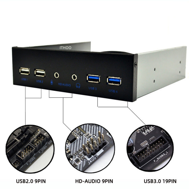 2 x USB 3.0+2 x USB2.0+ HD-AUDIO  Desktop PC Case Internal Front Panel - HoMEdemic™ 