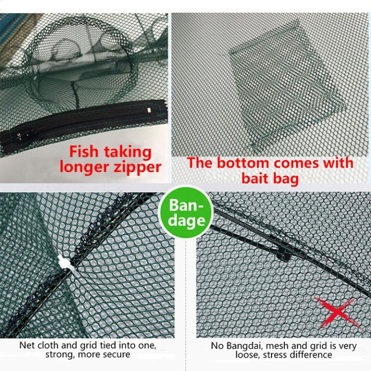 20 Holes Automatic Foldable Fishing Net Nylon Shrimp Crab Minnow Trap Fish Cast Net Fishing Tackle, 20 Holes - HoMEdemic™ 