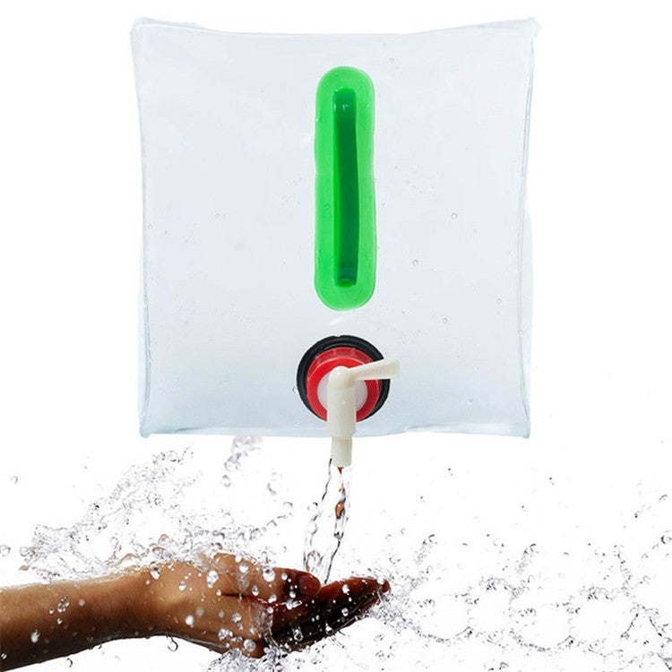 20L Outdoor Camping Folding Bucket Transparent Plastic Folding Water Bag, 20(Grenn） - HoMEdemic™ 