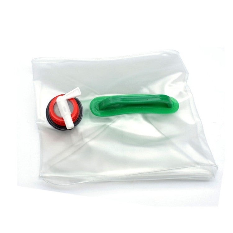 20L Outdoor Camping Folding Bucket Transparent Plastic Folding Water Bag, 20(Grenn） - HoMEdemic™ 