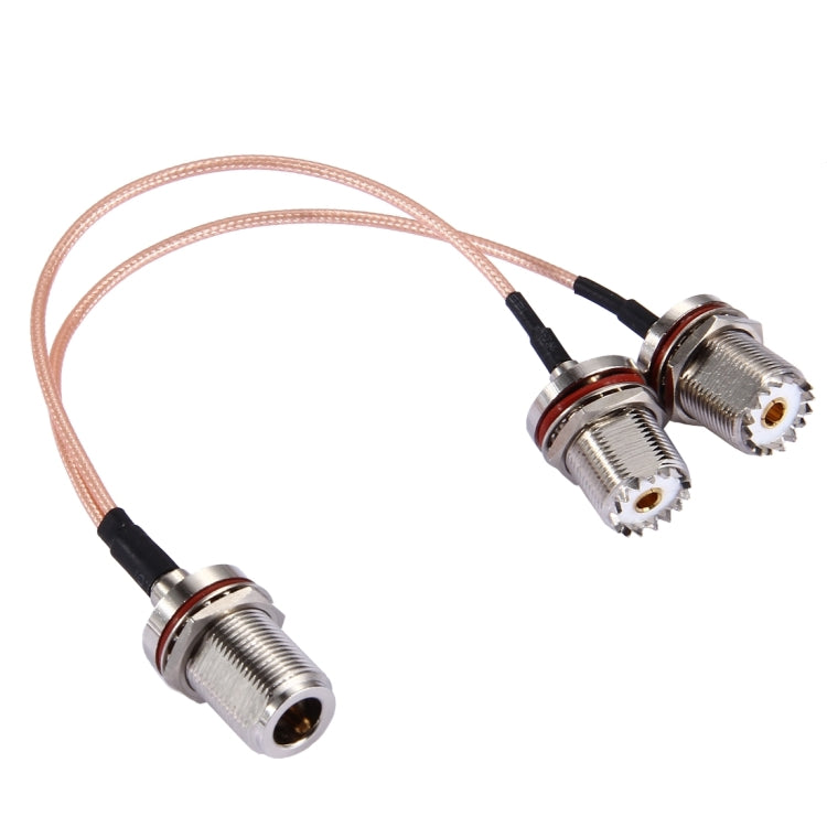 20cm N Female with Waterproof Ring to 2 x UHF Female with Waterproof Ring RG316 Cable, 20cm N Female to 2xUHF Female - HoMEdemic™ 