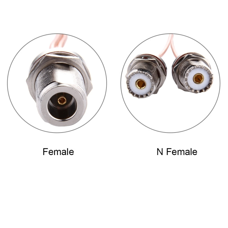 20cm N Female with Waterproof Ring to 2 x UHF Female with Waterproof Ring RG316 Cable, 20cm N Female to 2xUHF Female - HoMEdemic™ 