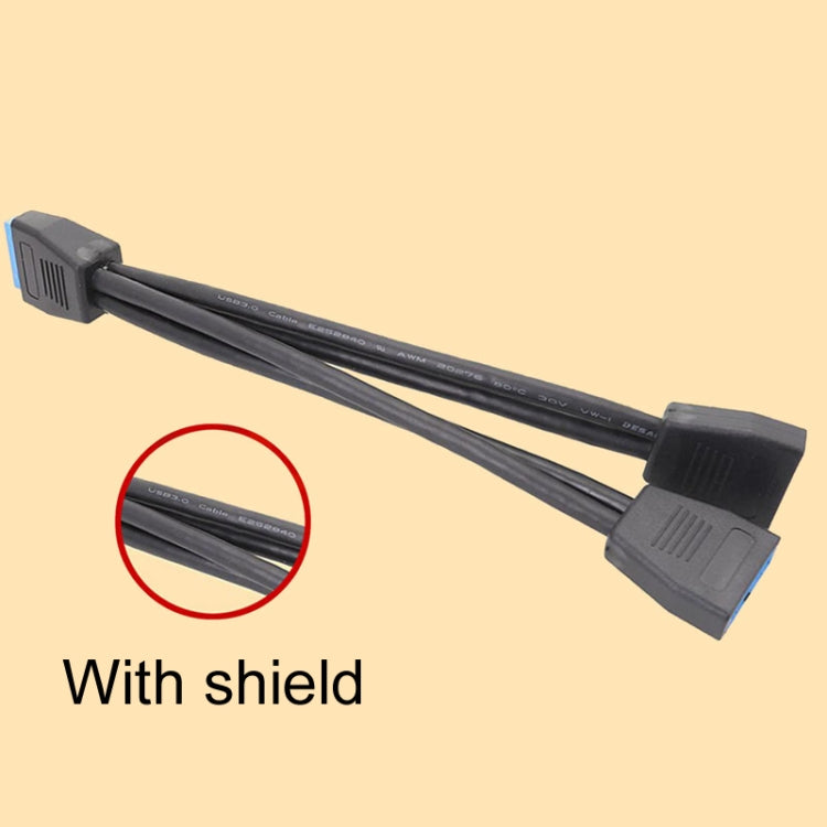 21cm Computer Motherboard 19 Pin USB3.0 One To Two Extension Cable - HoMEdemic™ 