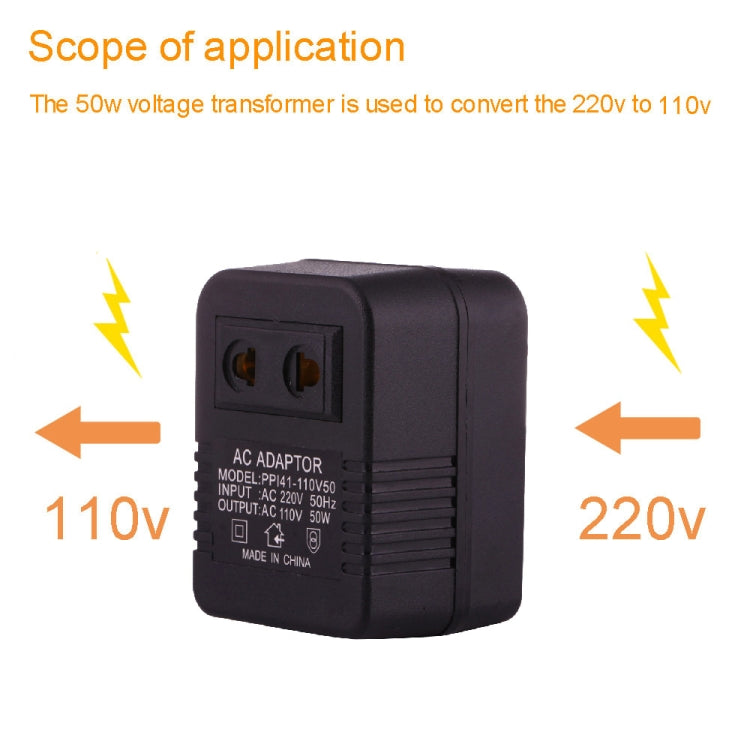 220V to 110V 50W AC Power Socket Adapter,  EU/US Plug to US Plug, 220V to 110V 50W - HoMEdemic™ 
