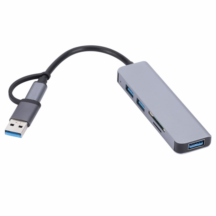 2302 5 in 1 USB+USB-C/Type-C to USB Multi-function Docking Station HUB Adapter - HoMEdemic™ 