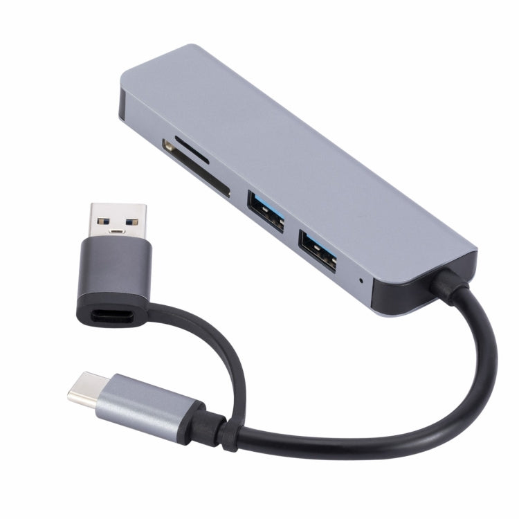 2302 5 in 1 USB+USB-C/Type-C to USB Multi-function Docking Station HUB Adapter - HoMEdemic™ 