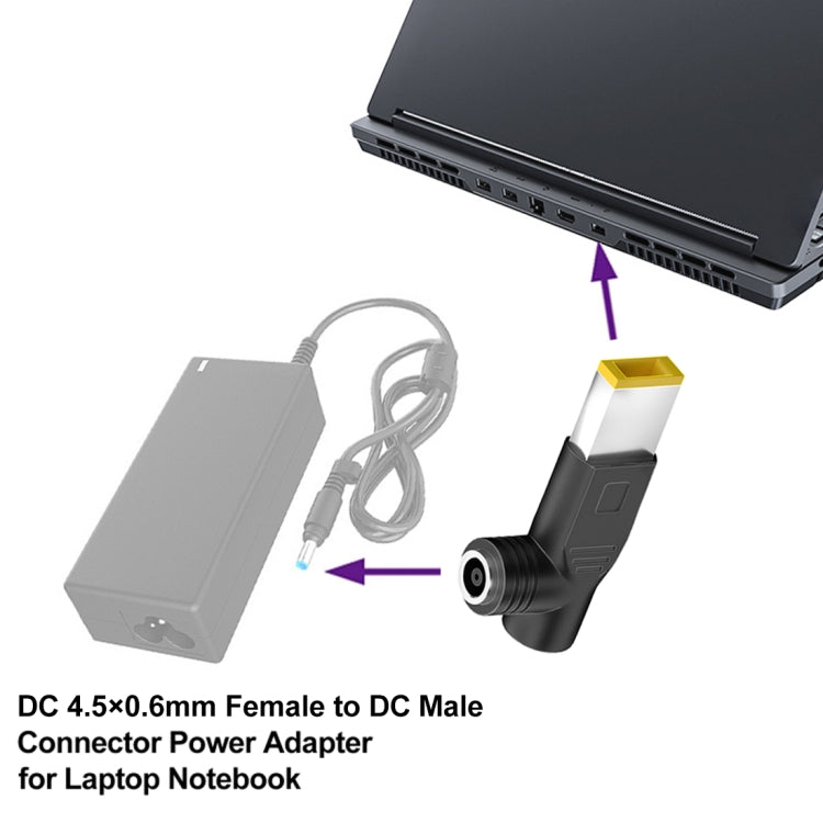240W DC 4.5 x 0.6mm Female to Big Square USB Elbow Power Adapter For Lenovo Thinkpad/ThinkBook/Xiaoxin - HoMEdemic™ 