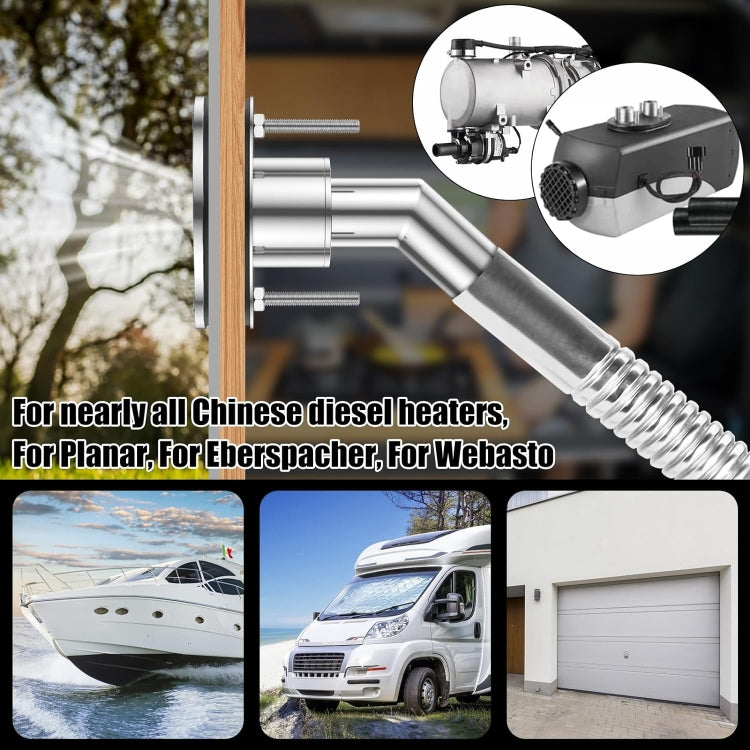 24mm Elbow Marine Parking Heater Stainless Steel Vent - HoMEdemic™ 
