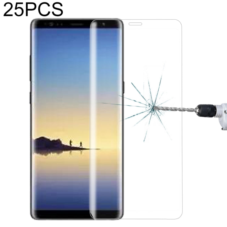 25 PCS For Galaxy Note 8 0.3mm 9H Surface Hardness 3D Curved Silk-screen Full Screen Tempered Glass Screen Protector, For Galaxy Note 8 (25 PCS), For Galaxy Note 8, Silk-screen - HoMEdemic™ 