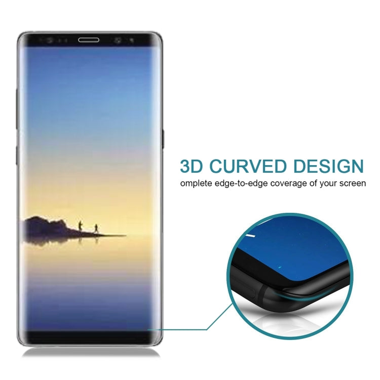 25 PCS For Galaxy Note 8 0.3mm 9H Surface Hardness 3D Curved Silk-screen Full Screen Tempered Glass Screen Protector, For Galaxy Note 8 (25 PCS), For Galaxy Note 8, Silk-screen - HoMEdemic™ 