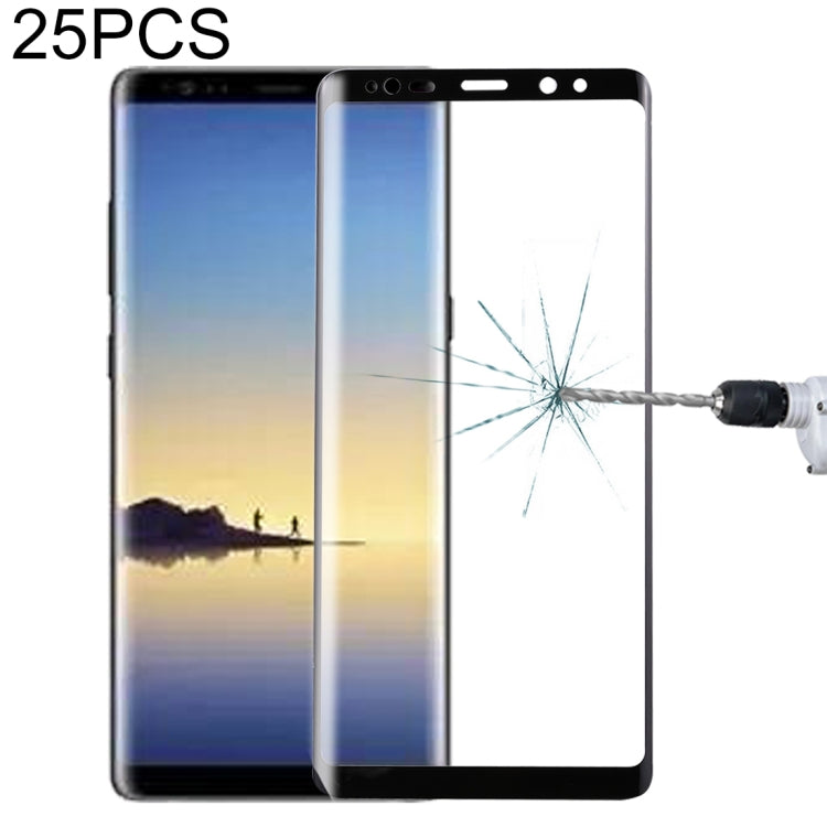25 PCS For Galaxy Note 8 0.3mm 9H Surface Hardness 3D Curved Silk-screen Full Screen Tempered Glass Screen Protector, For Galaxy Note 8 (25 PCS), For Galaxy Note 8, Silk-screen - HoMEdemic™ 