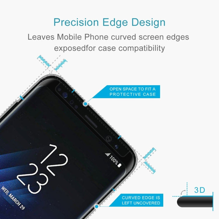 25 PCS For Galaxy S8 Plus / G955 0.26mm 9H Surface Hardness 3D Explosion-proof Non-full Edge Glue Screen Curved Case Friendly Tempered Glass Film, For Galaxy S8 Plus / G955 - HoMEdemic™ 