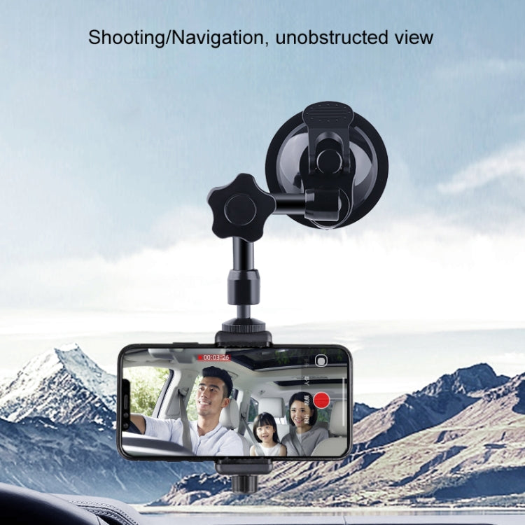 27cm Single Suction Cup Articulating Friction Magic Arm Phone Clamp Mount (Black) - HoMEdemic™ 