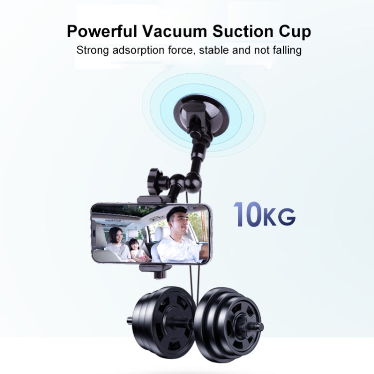 27cm Single Suction Cup Articulating Friction Magic Arm Phone Clamp Mount (Black) - HoMEdemic™ 