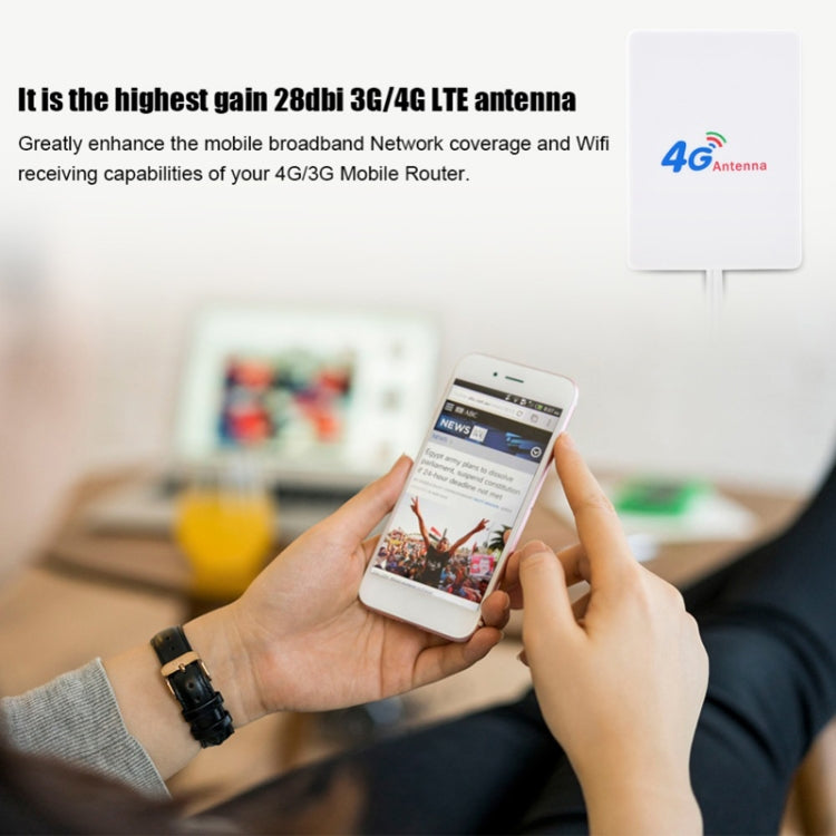 28dBi 4G Antenna with TS9 Male Connector for 4G LTE FDD/TDD Router, TS9 Male - HoMEdemic™ 