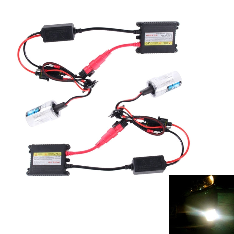 2PCS 35W HB4/9006 2800 LM Slim HID Xenon Light with 2 Alloy HID Ballast, High Intensity Discharge Lamp, Color Temperature: 4300K, 9006 - HoMEdemic™ 