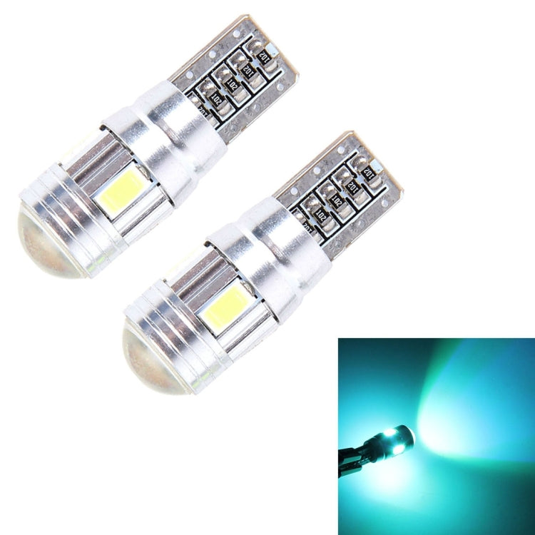 2PCS T10 3W Ice Blue Light 6 SMD 5630 LED Error-Free Canbus Car Clearance Lights Lamp, DC 12V, 6 SMD 5630 LEDs - HoMEdemic™ 