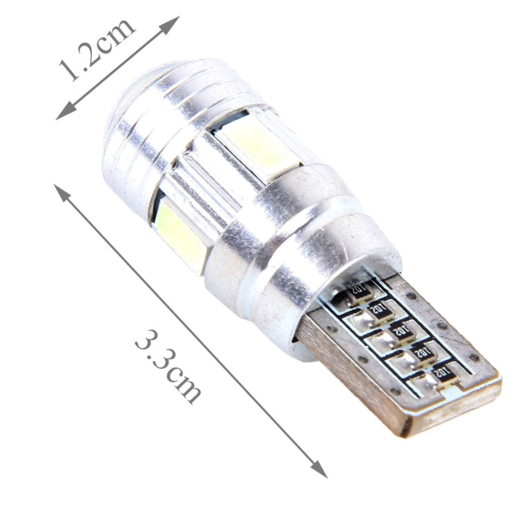 2PCS T10 3W Ice Blue Light 6 SMD 5630 LED Error-Free Canbus Car Clearance Lights Lamp, DC 12V, 6 SMD 5630 LEDs - HoMEdemic™ 