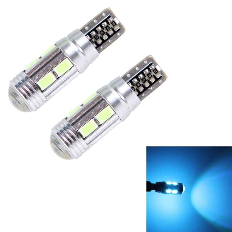 2PCS T10 6W Ice Blue Light 10 SMD 5630 LED Error-Free Canbus Car Clearance Lights Lamp, DC 12V, 2 PCS T10 6W - HoMEdemic™ 
