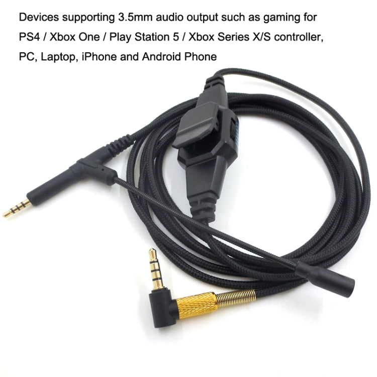 2m For BOSE 700 / QC25 / QC35 / OE2 3.5mm to 2.5mm Gaming Headset Audio Cable(Black) - HoMEdemic™ 