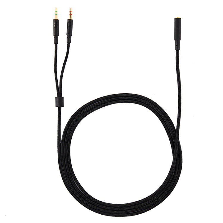 2m For Kingston Skyline Alpha Cloud II 3.5mm 2 In 1 Audio Cable(Black) - HoMEdemic™ 