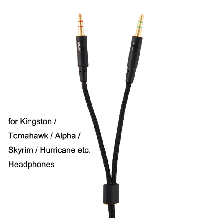 2m For Kingston Skyline Alpha Cloud II 3.5mm 2 In 1 Audio Cable(Black) - HoMEdemic™ 