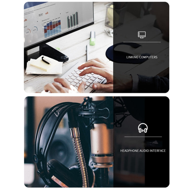 2m For Kingston Skyline Alpha Cloud II 3.5mm 2 In 1 Audio Cable(Black) - HoMEdemic™ 