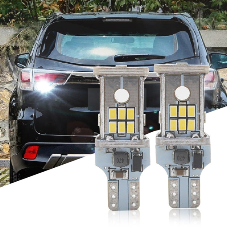 2pcs Automotive LED Reversing Lights Decode Induction Wide Voltage Brake Lights(White) - HoMEdemic™ 