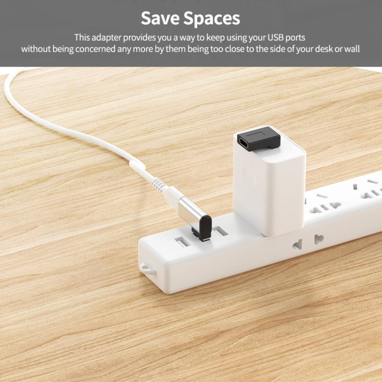 2pcs ENKAY 90 Degree Right Angle USB 3.0 Male to Type-C Female Adapter Converter - HoMEdemic™ 
