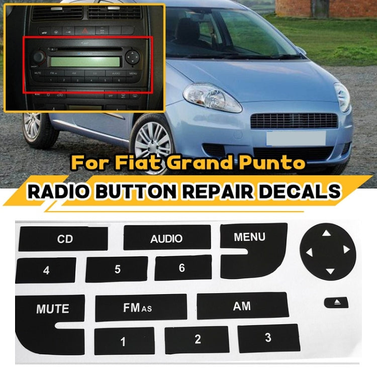 2pcs For Fiat Grand Punto Multimedia Radio Button Repair Sticker - HoMEdemic™ 