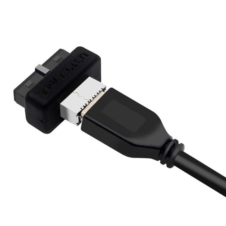 2pcs Mainboard USB3 19P/20P to TYPE-E Adapter Chassis Front TYPE-C/USB-C Plug Port(Black) - HoMEdemic™ 