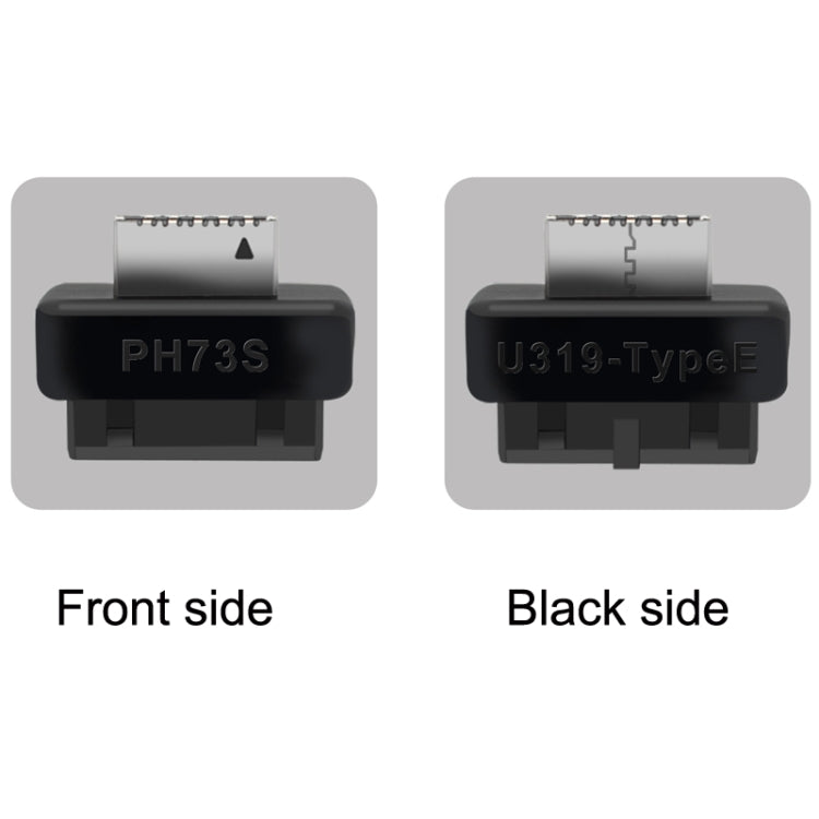 2pcs Mainboard USB3 19P/20P to TYPE-E Adapter Chassis Front TYPE-C/USB-C Plug Port(Black) - HoMEdemic™ 