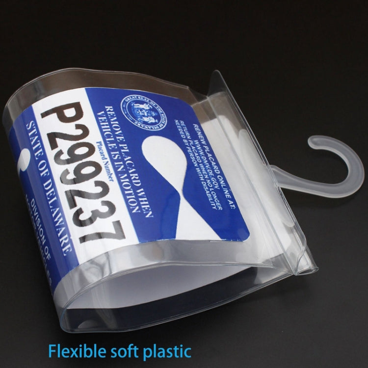 2pcs PVC Transparent Hook Bag Disability Placard Parking Sign Bag(29.5x12.7x0.4mm) - HoMEdemic™ 