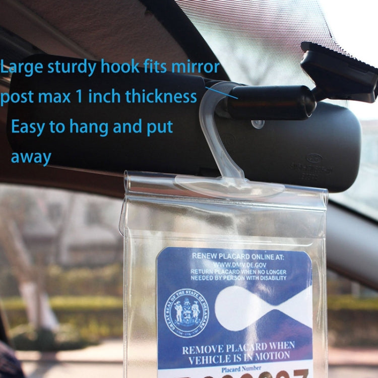 2pcs PVC Transparent Hook Bag Disability Placard Parking Sign Bag(29.5x12.7x0.4mm) - HoMEdemic™ 