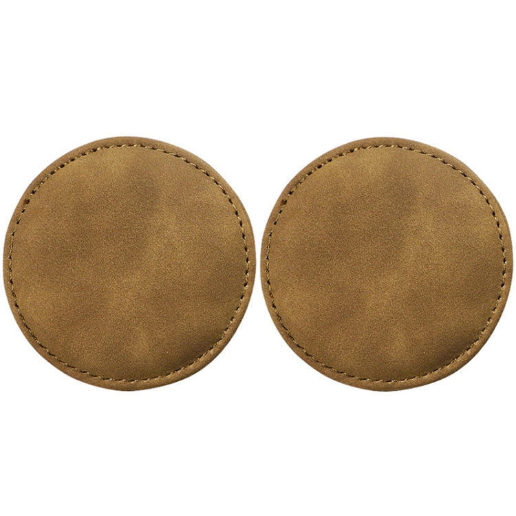 2pcs/ Set Car Suede Anti-Slip Water Coaster Car Interior Decoration(Brown) - HoMEdemic™ 