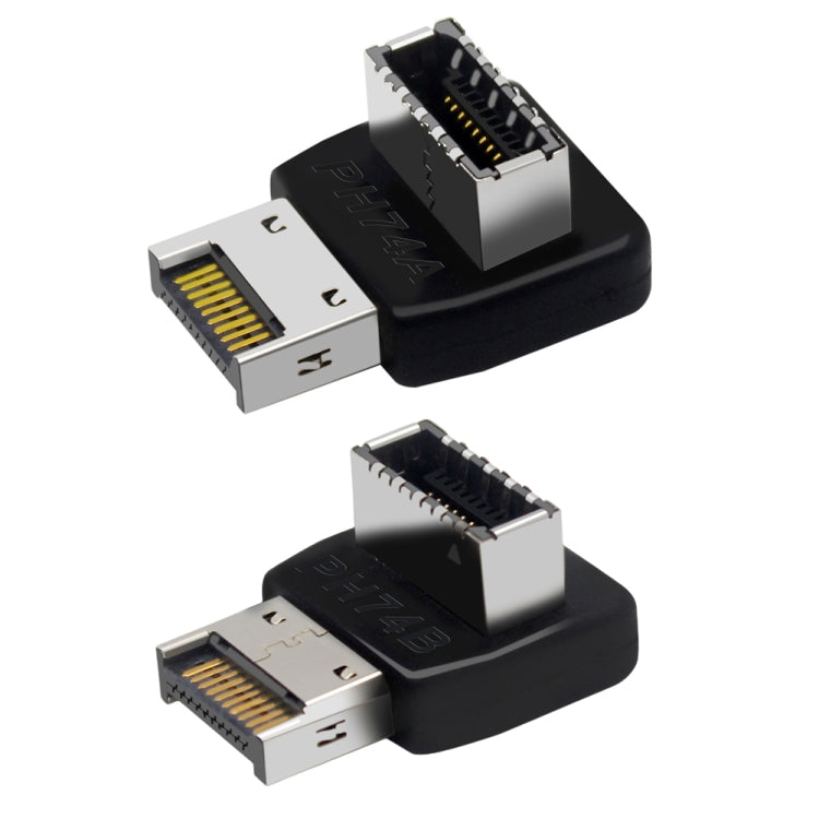 2pcs USB3.1 Type-E Computer Motherboard Interface 90 Degrees Elbow Front Type-C Adapter(PH74A) - HoMEdemic™ 