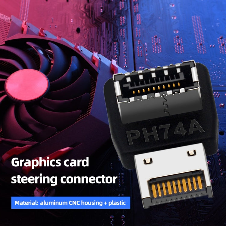 2pcs USB3.1 Type-E Computer Motherboard Interface 90 Degrees Elbow Front Type-C Adapter(PH74A) - HoMEdemic™ 