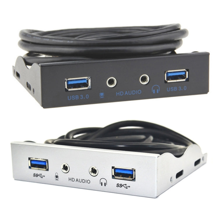 3.5-Inch  2 USB 3.0+HD AUDIO Port Desktop PC Floppy Drive Front Panel(Black) - HoMEdemic™ 