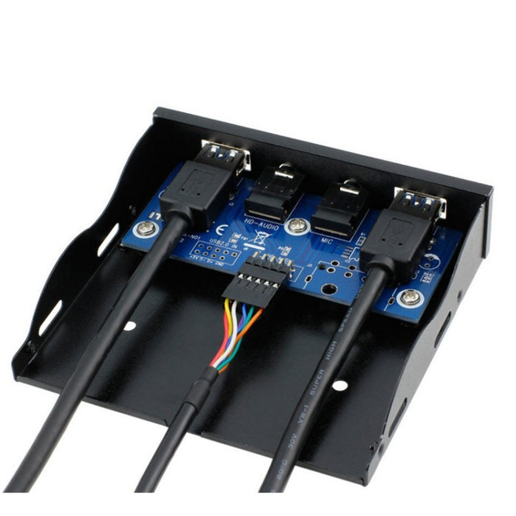 3.5-Inch  2 USB 3.0+HD AUDIO Port Desktop PC Floppy Drive Front Panel(Black) - HoMEdemic™ 