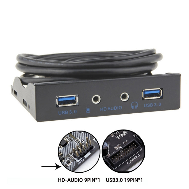 3.5-Inch  2 USB 3.0+HD AUDIO Port Desktop PC Floppy Drive Front Panel(Silver White) - HoMEdemic™ 