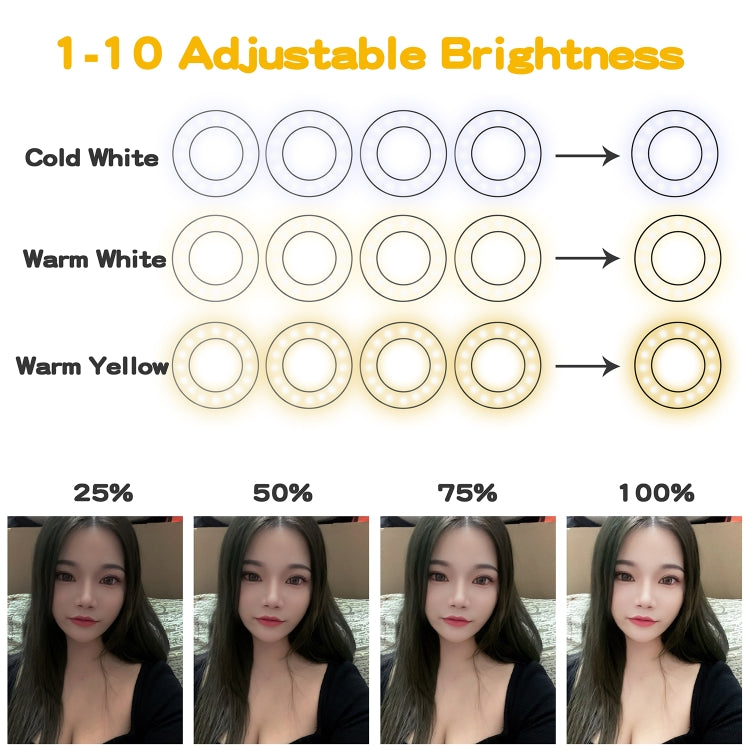 3.5 inch Adjustable Live Broadcast Aluminum Alloy Clip LED Fill Light with Phone Clamp - HoMEdemic™ 