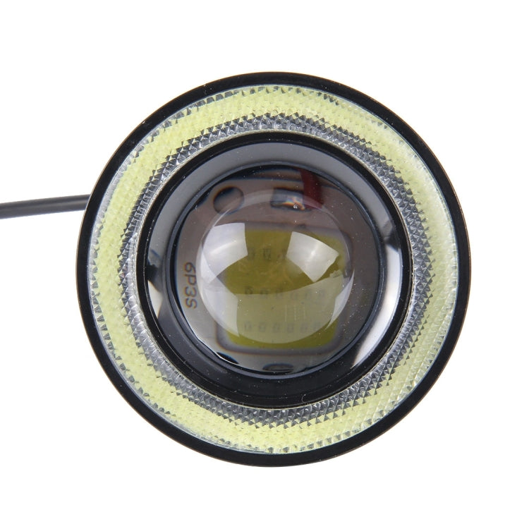 3.5 inch DC 12V 10W 900LM 7000K Car Angel Eyes Fog Lamp Foglight(White Light + White Light), 3.5 inch - HoMEdemic™ 
