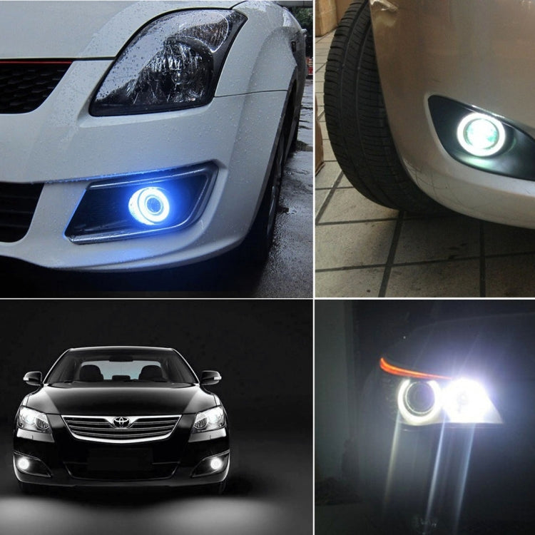 3.5 inch DC 12V 10W 900LM 7000K Car Angel Eyes Fog Lamp Foglight(White Light + White Light), 3.5 inch - HoMEdemic™ 