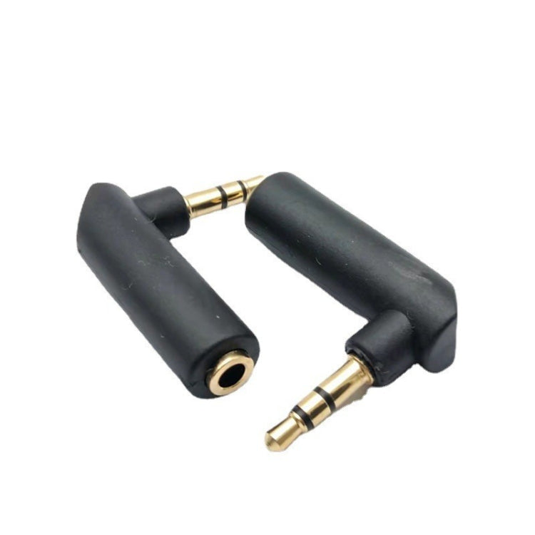 3.5mm Elbow Male to Female Dual Channel Headphone Audio Adapter(Gold Plated) - HoMEdemic™ 