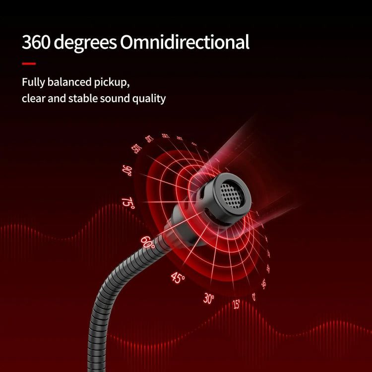 3.5mm JK Omni-directional Pick-up Microphone Built-in Sound Card  Flexible Gaming Mic - HoMEdemic™ 
