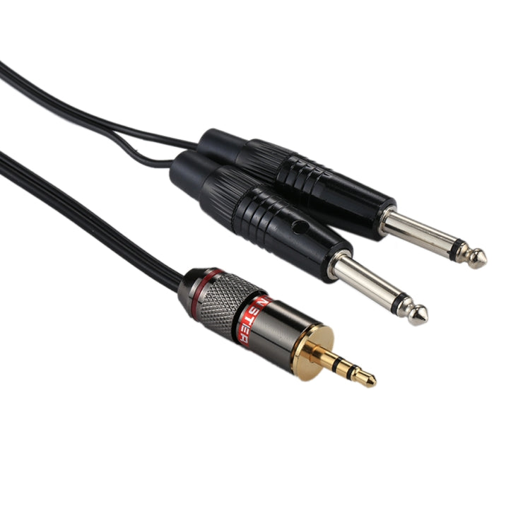 3.5mm Male to 2 x 6.35mm Male Mono Audio Adapter Cable, Total Length: about 27cm - HoMEdemic™ 